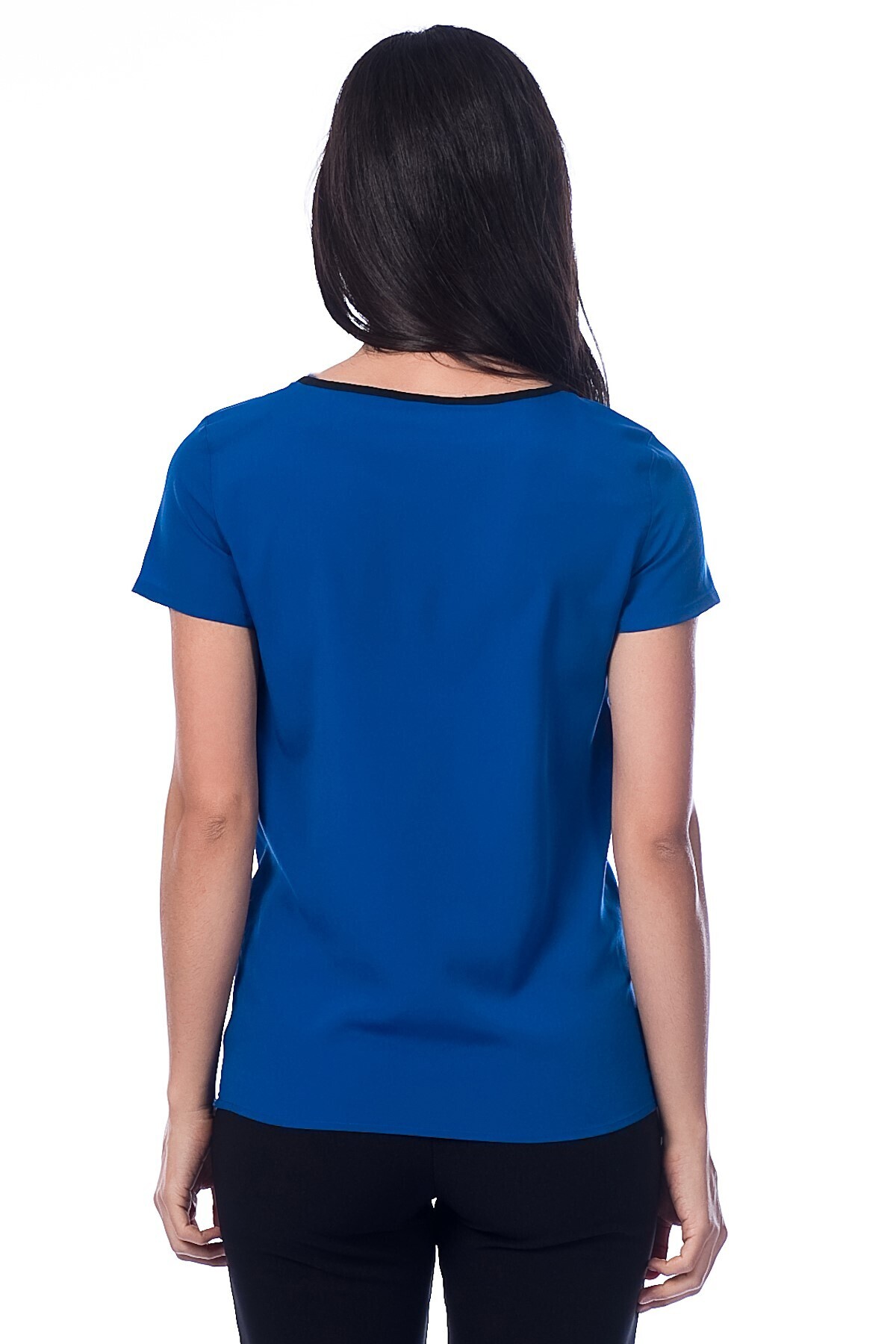 107-CM-0074-2370 Önü Siyah Biyeli Bluz SAKS