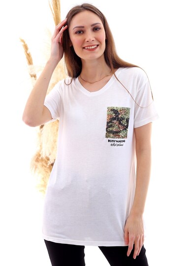 20050507 Süprem Pul Payet Cpli V Yaka Tişort EKRU