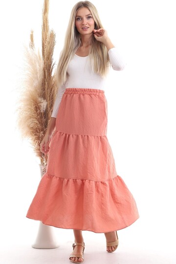 20343466 Sunshine Beli Lastikli Çingene Etek SOGAN KABUGU