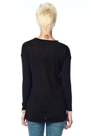 CM87000 ÇİFT CEPLİ TUNİK SIYAH