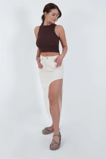 23254307 Kaşkorse Bisiklet Yaka Biyeli Atlet KAHVE