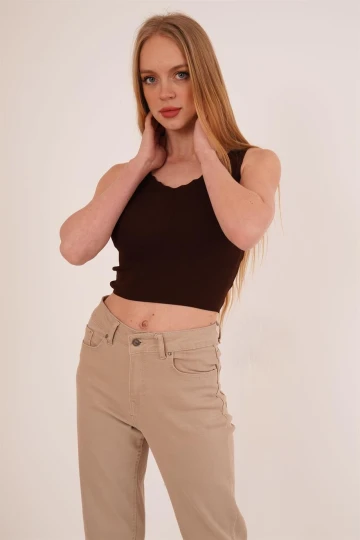 23256336 Triko Merdiven Yaka Atlet KAHVE