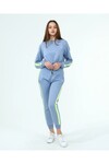 22033931 İkiİplik Yanı Şeritli Sweat+Cepli Pant. İkili Taıkm MAVI